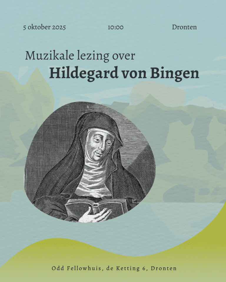 Een veer op de adem van god: Muzikale lezing over Hildegard von Bingen door Jacqueline van der Zee