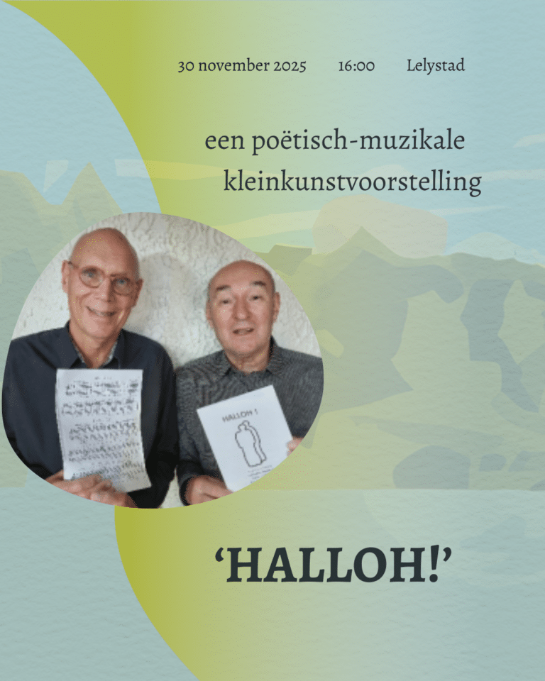 “Halloh!” Poëtisch-muzikale kleinkunstvoorstelling door Jos de Jonge en Jan Kreuter